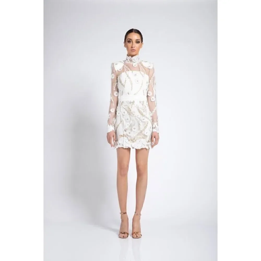 Zhivago raise your hand mini dress white US2